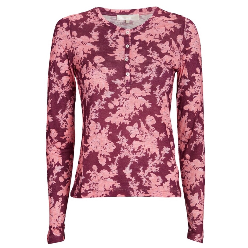 NWT LoveShackFancy Astro Floral Henley Knit Top